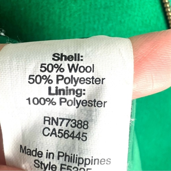 J.Crew City Coat Green Wool Blend Womens Sz 00 - Picture 7 of 11